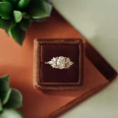  14K Rose Gold Engagement Ring IGI Certified Lab Created 1.75 Ct Oval  - Image 1 of 4