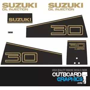 Early 90's Suzuki DT30 outboard engine decals/sticker kit - Bild 1 von 1