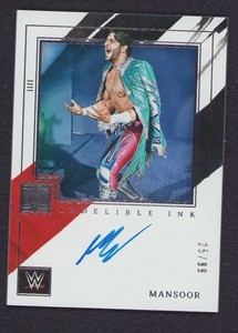 2022 Panini Impeccable WWE Mansoor Indelible Ink Auto #/99