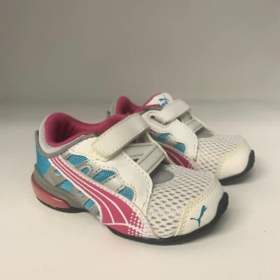 Puma Voltaic 3 Zapatos para Correr Jóvenes Niños Niñas Talla 6 Blanco Rosa Tenis para Gimnasio Foto 1 de 4