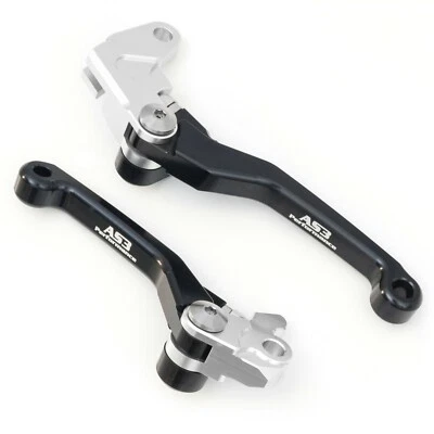 AS3 BRAKE CLUTCH FLEXI LEVERS for SUZUKI RM 85 2005-2020 RM 125 250 2004-2008 - Image 1 of 4