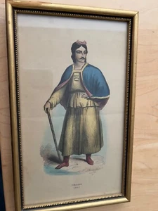 FRAMED COLORED PRINT BY TIBETANO - Picture 1 of 5