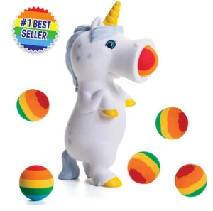 Unicorn Popper Hog Wild Soft Foam 6 Ball Squeeze Shooter Indoor Outdoor NOC D22 - Picture 1 of 3