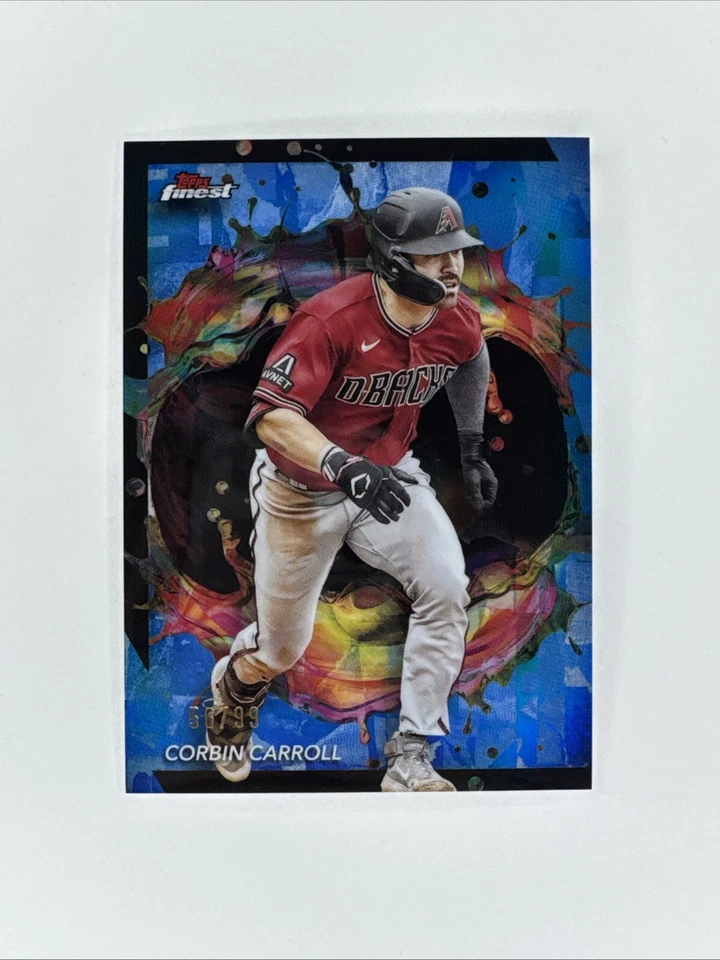 2024 Topps Finest Corbin Carroll #280 Blue Refractor RARE /99 OIL Spill - Image 1 of 2