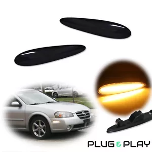 Luces LED delanteras ámbar ahumado para Nissan Máxima 2000 2001 2002 2003 - Imagen 1 de 11
