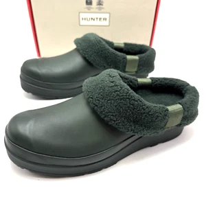 Hunter Play Clogs Damengröße 10 Artic Moss Sherpa isolierte Schuhe - Bild 1 von 5