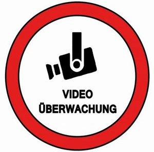 5 Aufkleber Videoüberwachung Warnung Haus Bus Firma Laden Wohnung Taxi Geschäft - Bild 1 von 1