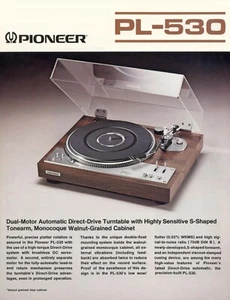 High resolution scans of the so rare brochure for Pioneer SPEC PL-530 turntable - Picture 1 of 1