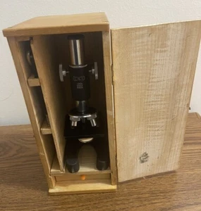 Vintage COC Microscope, Accessories & Box. 100x 200x 300x. EUC - Picture 1 of 5