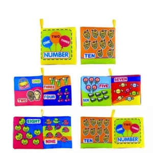 Baby Toddler Cloth Book Education Learning Development Crinkle Sound Toy,3 Books - Picture 1 of 6