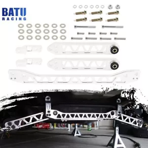 Rear Lower Control Arms Subframe Brace for 01-05 Honda Civic DX ES LX EX Silver - Foto 1 di 15