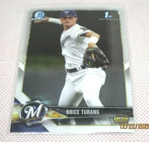 Bowman Chrome Draft Brice Turang Bowman 2018 primera tarjeta - Imagen 1 de 2