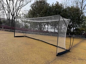 Soccer Goal 12'x6' Portable Soccer Net for Backyard w/Frame & Bag Black - Picture 1 of 13
