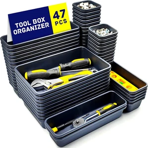 Tool Box Organizer, Tool Drawer Organizer Tray Divider, Toolbox Organization, Ga - Picture 1 of 7