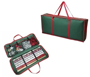 Christmas Xmas Wrapping Paper Storage Bag Gift Wrap Decoration Tidy Organiser - Picture 1 of 4
