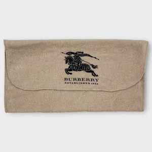 Bolsa antipolvo Burberry beige tostado cachemir 9 1/2 x 5" soporte para gafas de sol almacenamiento - Imagen 1 de 6
