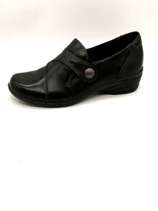 Earth Origins Loafer Womens Grace Black 11 Leather Walking Shoe Welltek System - Picture 1 of 10