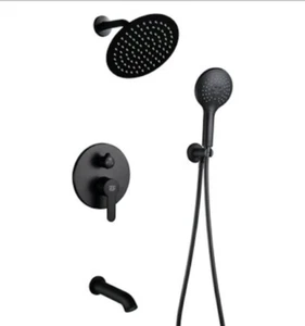 Pop SanitaryWare Kitchen & Bath Depot Tub & Shower Faucet W/Rough in-Valve,Black - Picture 1 of 4