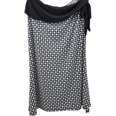 Carole Little Women's Skirt Size Large Stretch Geometric Black White Flowing - Image 1 of 4