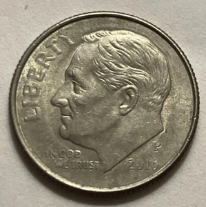 2016 P Roosevelt Dime, UNC, unsachgemäß geglüht, schwacher obv Strike/DDO-DDR, #DI-052 - Bild 1 von 9