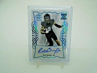 2021 LEAF TRINITY RICO BUSSEY JR. RC ROOKIE AUTO /50 - Image 1 of 4