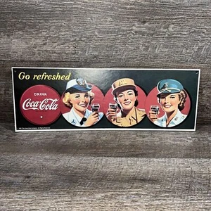 Cardboard Coca-Cola "Go refreshed"  Women in Military 1991 Nostalgia Inc - Picture 1 of 8