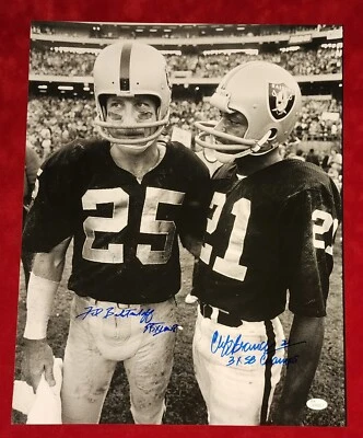 Fred Biletnikoff & Cliff Branch Raiders Signed & Inscribed 16x20 Photo w/JSA COA Foto 1 de 4
