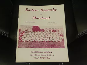 1958 MOREHEAD AT EASTERN KENTUCKY COLLEGE FOOTBALL PROGRAM EX-MINT - Picture 1 of 1