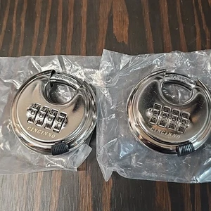 2 paquetes de candado combinado de bloqueo de disco de acero inoxidable de 4 dígitos - Imagen 1 de 6