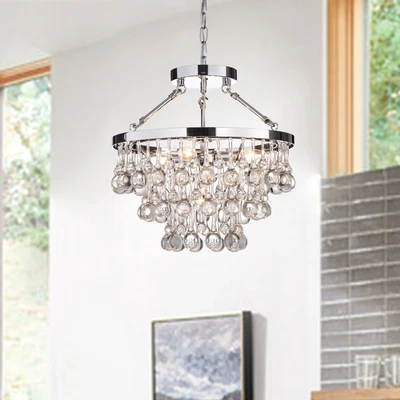 HD Direct 5-Light Tiered Chandelier - Chrome - Image 1 of 4