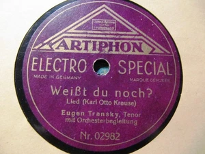 1927 LATVIAN Eugen Transky Rococo Ständchen/ Weisst du Noch ARTIPHON Electro  - Picture 1 of 2