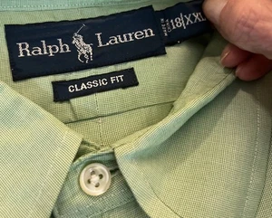 RALPH LAUREN grünes CLASSIC FIT Langarm Hemd mit Button Down Kragen GR XXL - Bild 1 von 5