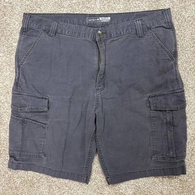 Carhartt Mens Relaxed Fit Cargo Shorts Size 42 Gray Workwear Outdoor - Image 1 of 4