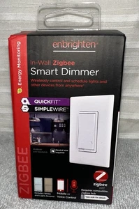 Enbrighten Zigbee Dimmer Smart Switch funziona con Alexa e Google 43082 bianco - Foto 1 di 5