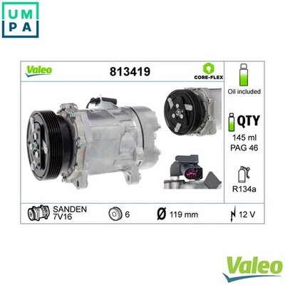 COMPRESSOR AIR CONDITIONING 813419 FOR VW NEW/BEETLE/Convertible CARAVELLE/Bus - Image 1 of 4