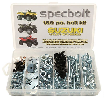 150pc SUZUKI UTILITY ATV Bolt Kit KingQuad Quad Master Runner Eiger 4x4 LT Ozark - Image 1 of 4