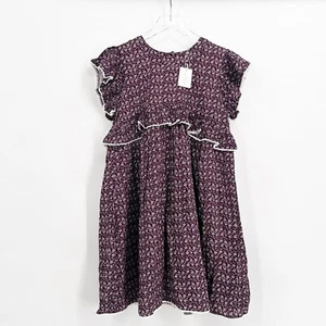 Early Sunday Girls Size 5Y Burgundy Floral Lucia Dress Flutter Sleeves - Picture 1 of 6