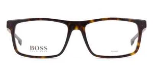 HUGO BOSS 876 P0I Dark Tortoise Plastic Optical EYEGLASSES FRAME 54-16-140 - Picture 1 of 3