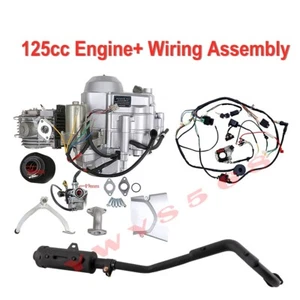 Kit de motor de motor semiautomático de 125cc 3 ADELANTE + kart inverso ATV cuádruple buggy - Imagen 1 de 12