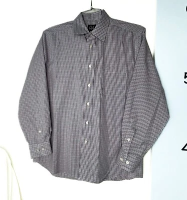 Hombre Jos. A. Camisa mediana de vestir a cuadros azul manga larga Banks Travelers Foto 1 de 4