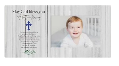 Baptism Picture Frame Baptism Gifts for Boys Christening Gifts for Boys Birthday - Image 1 of 4