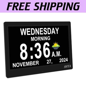Easy-to-Read Day/Date Digital Clock for Dementia Care - Corded & Adjustable - Picture 1 of 8