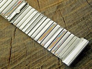 Gemex Vintage NOS Unused Hidden Deployment Clasp Watch Band 19mm Stainless Steel