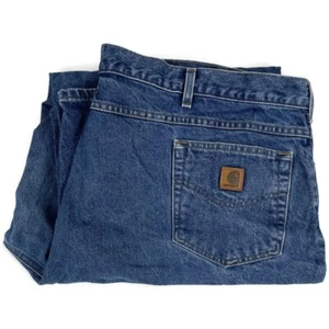 Vaqueros Carhartt de ajuste relajado para hombre 50x31 de mezclilla azul lavado mediano talla B17 DST - Imagen 1 de 13