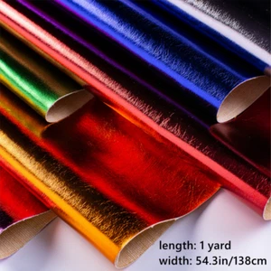 1 Yard Metal PU Faux Leather Fabric Cloth for Sewing Bag Sofa Waterproof DIY - Picture 1 of 27