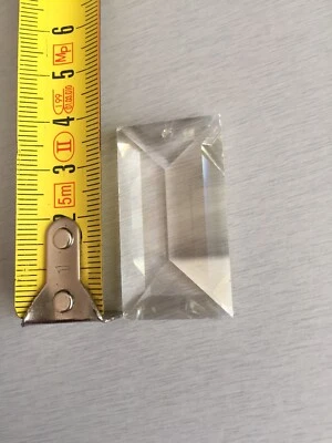 Pendente cristallo trasparente per Lampadario rettangolare usato - Immagine 1 di 4