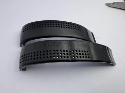 Correa de reloj TAG Heuer Carra FT6014 de goma negra de 20 mm a 18 mm CV2010, CV2014 Foto 1 de 4