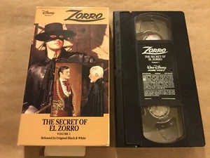 The Secret Of El Zorro Volume 1 VHS Tape, Disney Presents, Western TV Show - Picture 1 of 6