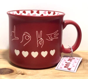 Sheffield Home LOVE Hearts Ceramic Coffee Tea Mug Gift - Picture 1 of 7