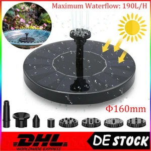 1.5W SolarPumpe Gartenpumpe Springbrunnen Terrasse teichdeko Teichpumpe Font?ne - Bild 1 von 18